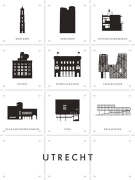 'Utrecht Architecture Collage Box' by Art in Maps