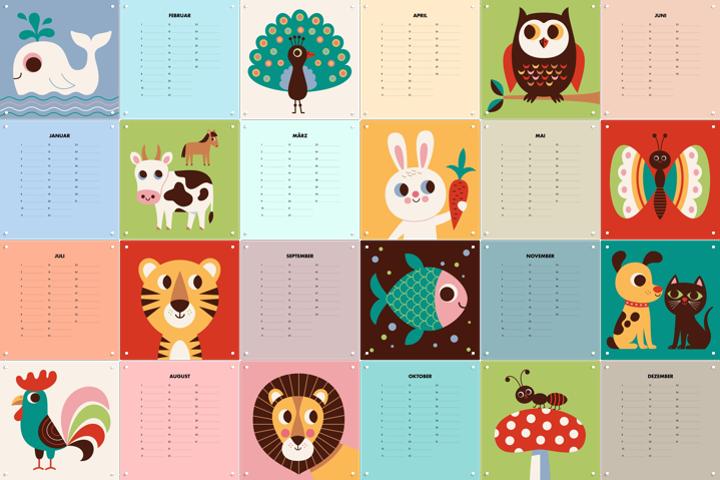 Playful Kids' World Calendar