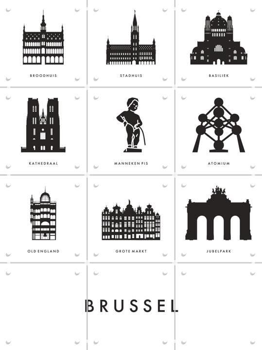 Brussel Architecture Collage Box