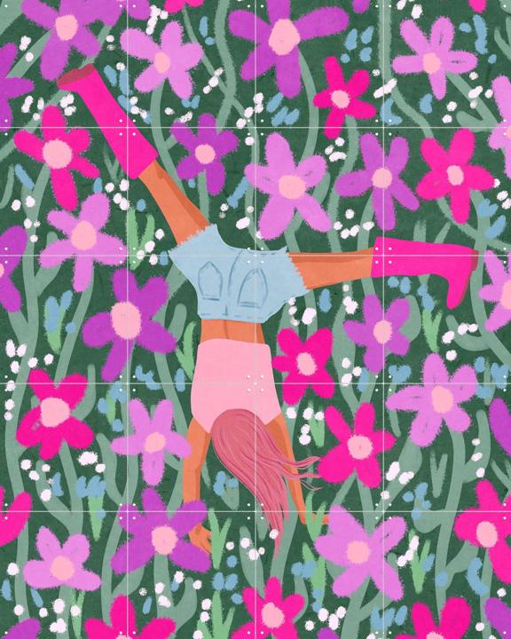 Playing Among Flowers