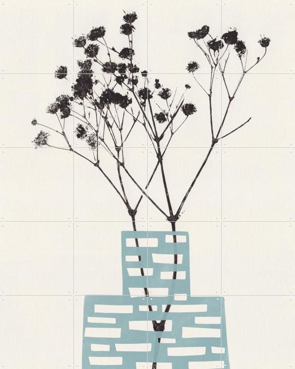 Gypsophila In A Blue Vase