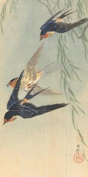 IXXI - Three Birds In Flight by Ohara Koson & Rijksmuseum