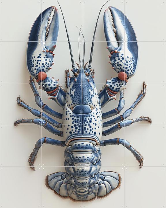 Delft Blue Lobster - White