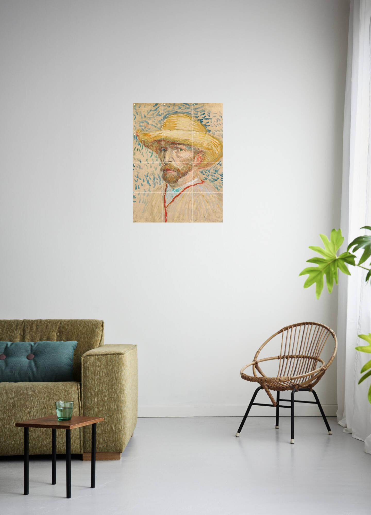 Self-portrait with Straw Hat (1887), by Vincent van Gogh (1853