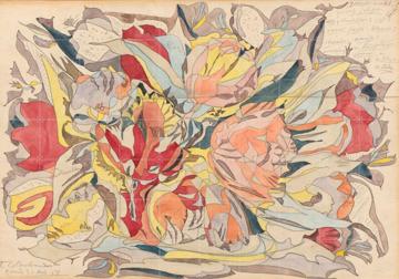 'Abstract Flowers' van Aster Edition