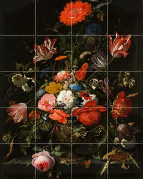 'Bloemen in een metalen vaas' von Abraham Mignon & Mauritshuis