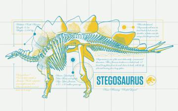 IXXI - Stegosaurus Skeleton by Jurassic Park & Universal Pictures