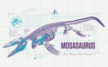IXXI - Mosasaurus Skeleton by Jurassic Park & Universal Pictures