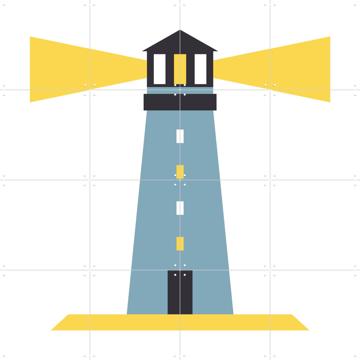 'The Lighthouse - blue' van Studio Kars + Boom