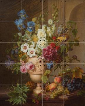 'Flowers in an Alabaster Vase and Fruit on a Marble Slab' by Gerard van Spaendonck & Het Noordbrabants Museum