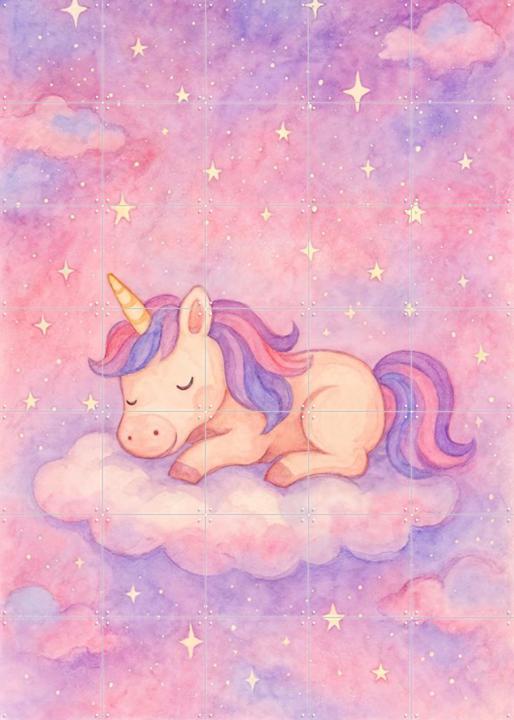 A Unicorn Dreaming on a Pink Cloud