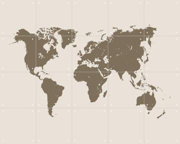 IXXI - World Map gold by Art in Maps & Art in Maps
