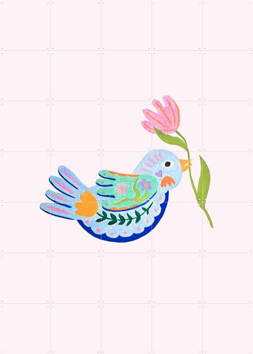 Floral Fantasy Bird