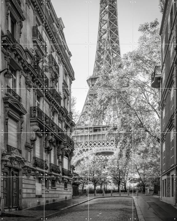 Rue de l'Université with Eiffel Tower, Paris, France