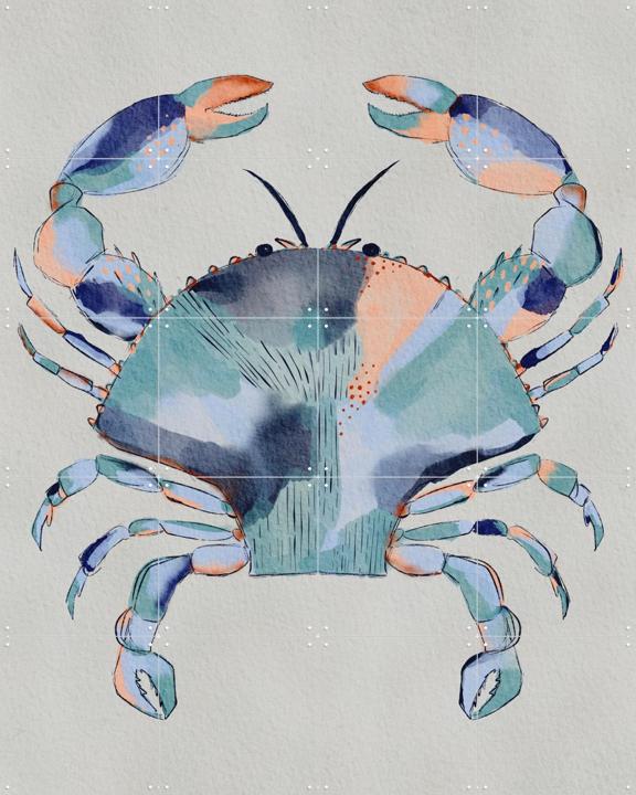 Coastal Blue Crab Painting