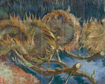 'Vier uitgebloeide zonnebloemen' van Vincent van Gogh (1853 - 1890) & Kröller-Müller Museum