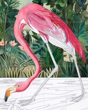 A Flamingo Reimagined By Marja van den Hurk | Wall Art & Art Prints | IXXI 2