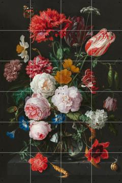 IXXI - Nature morte aux fleurs dans une vase en verre  par Jan Davidsz. De Heem & Rijksmuseum
