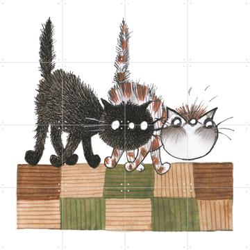 'Pim & Pom lopen op het dak' van Fiep Westendorp