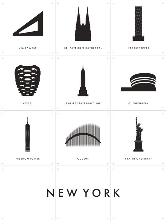 New York Architecture Collage Box