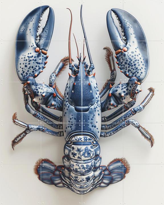 Delft Blue Lobster - White