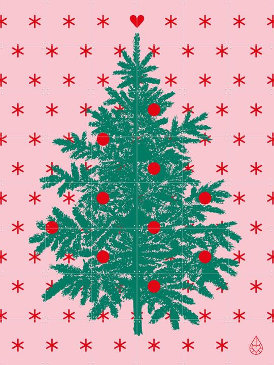 Let it snow . Pink Green