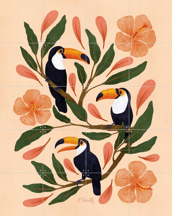 Toucans in the Hibiscus