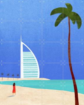 'Dubai Beach' van Henry Rivers