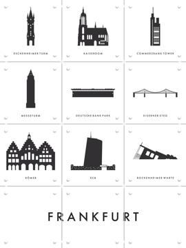 'Frankfurt Architecture Collage Box' by Art in Maps