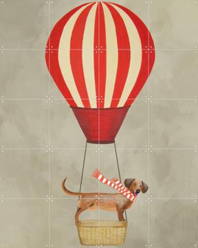 'Dachshund with airballoon' by Coco de Paris