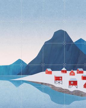 'Red Houses - Lofoten' by Henry Rivers