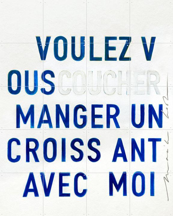Manger un Croissant - blue