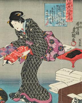 'Fashionable brocade patterns of the Imperial palace 2' von Utagawa Kuniyoshi & Victoria and Albert Museum
