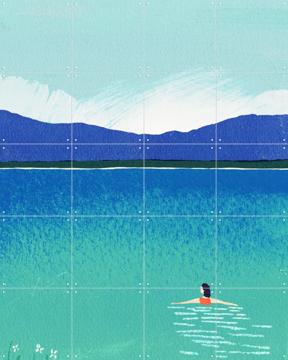 'Morning Dip' van Henry Rivers