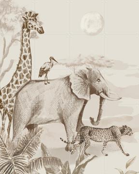 'Vintage Jungle Parade' van Irene Jelier