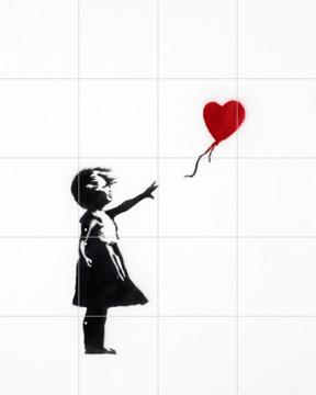 IXXI - Girl with balloon door Banksy 