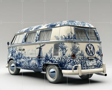 'Delft Blue VW Bus ' by Margriet Hulsker