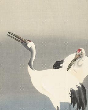 'Two Cranes' by Ohara Koson & Rijksmuseum