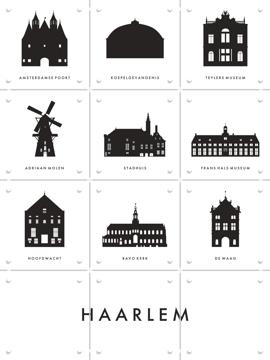 'Haarlem Architecture Collage Box' by Art in Maps