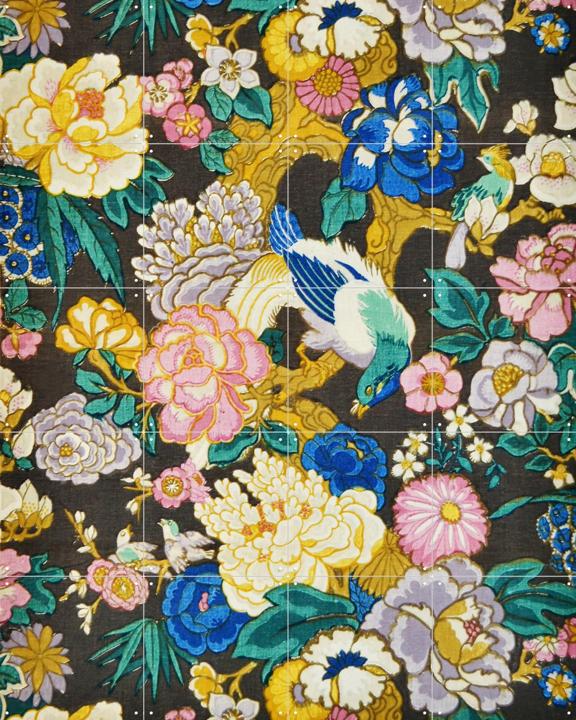 Chinoiserie-style furnishing Fabric