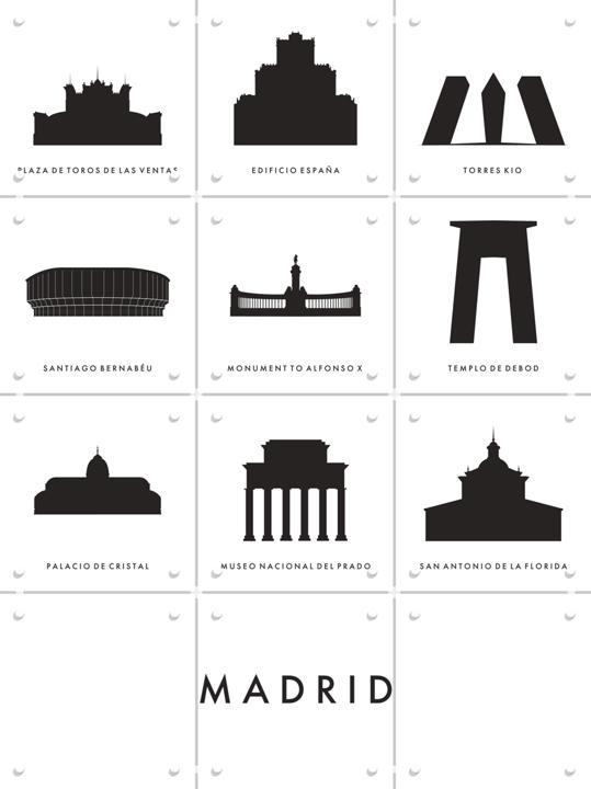Madrid Architectuur Collage Box