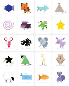 'Colors & Figures English Collage Box' von Carla Daly