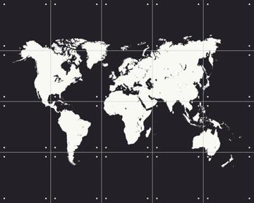IXXI - World Map black by Art in Maps & Art in Maps