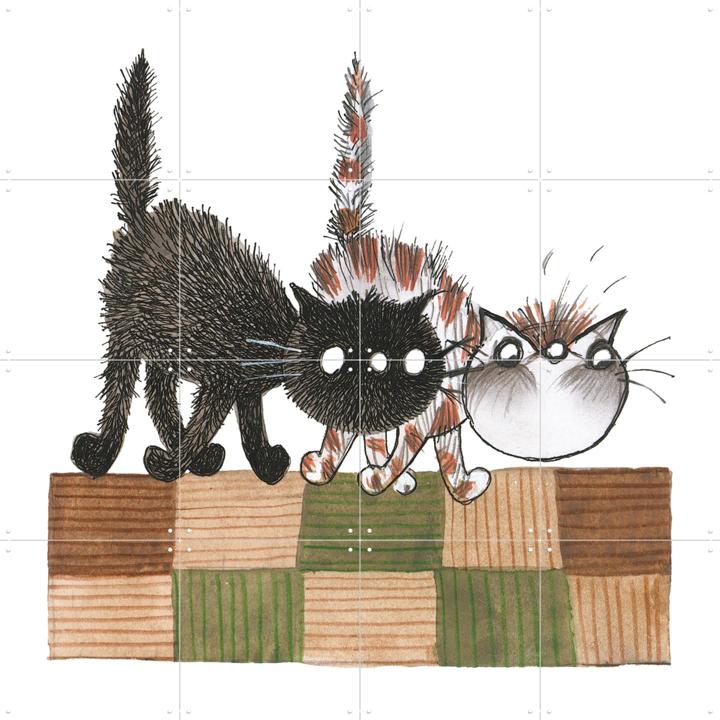 Pim & Pom lopen op het dak