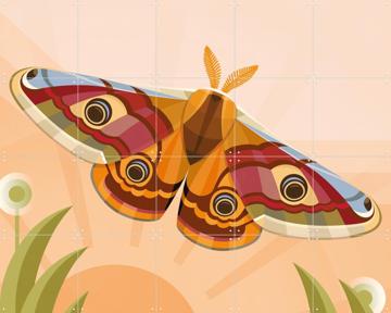 'Night Peacock Eye Butterfly' von Elke Uijtewaal