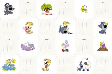 'Woezel & Pip Kalender' von Woezel & Pip & Van Hoorne Studios