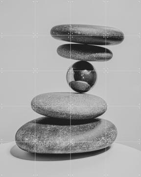 'Balanced Stones with Blackpearl' by Sander van Laar