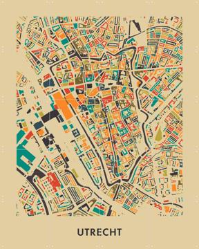 'Utrecht Mosaic Map' by Art in Maps
