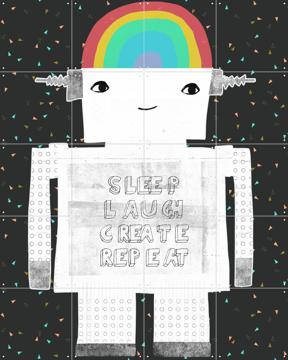 'Sleep Laugh Create Repeat' van Treechild