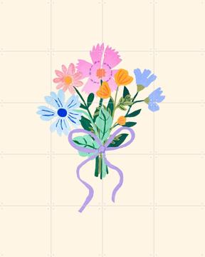 'Floral Fantasy Bouquet' van Palmartprints